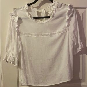 White half-sleeve blouse